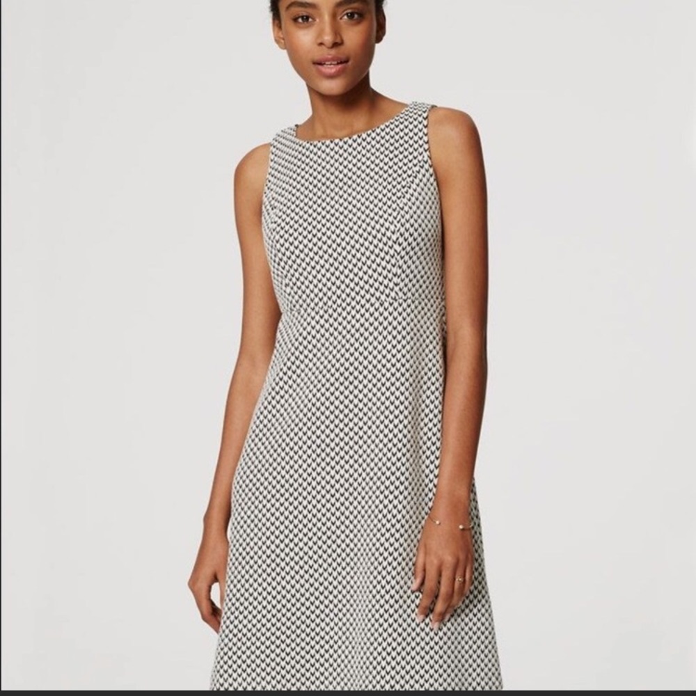 LOFT Chevron Flare Dress